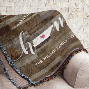 Manta Tennessee Home State Personalized Wood Look