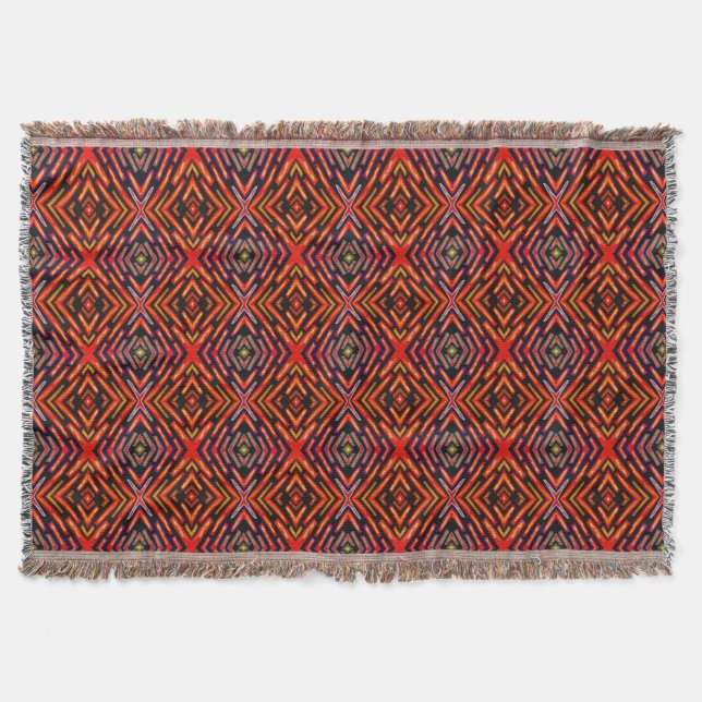 Manta Térmica Fuego Rojo Naranja Negro  (Anverso)