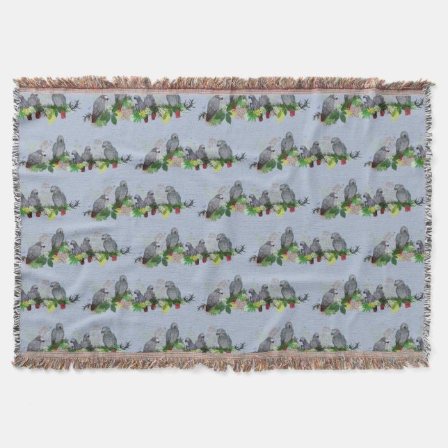 Manta térmica para fiesta de loro gris africano (a (Anverso)