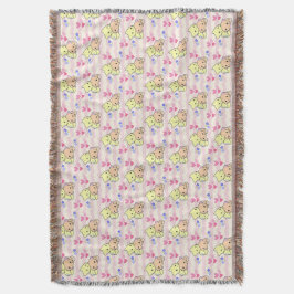 Manta térmica suave de gatitos Kawaii rosados