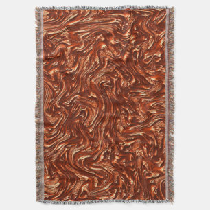 Manta Terracota marrón texturizada