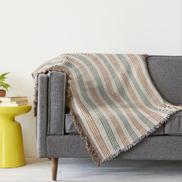 Manta Terracotta Sage Moderno Minimalista Stripe Boho