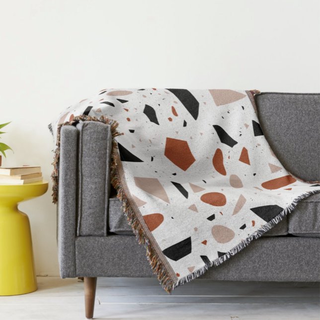 Manta Terrazzo Decor Boho Geométrico Resumen (Terrazzo Decor Geometric Boho Abstract Blanket)