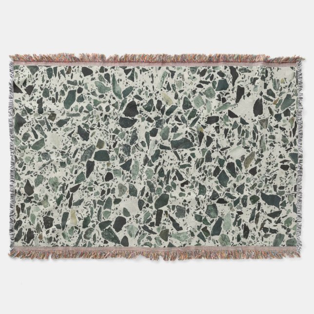 Manta Terrazzo verde moderno (Anverso)
