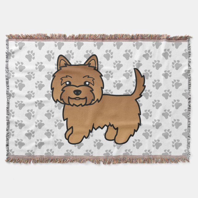 Manta Terrier Cairn Rojo Perro De Dibujos Animados Lindo (Anverso)
