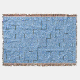 Manta Textura azul silvestre con efecto mosaico y reliev