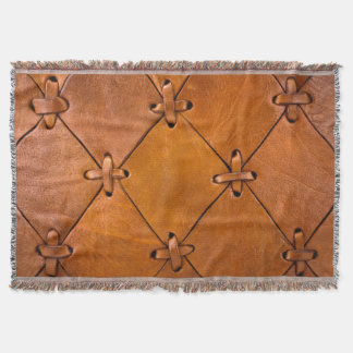 Manta Textura de cuero, detalle natural del selvage.