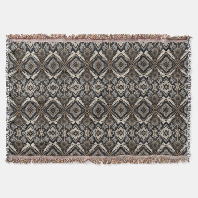Manta Textura de rombo Beige (Anverso)