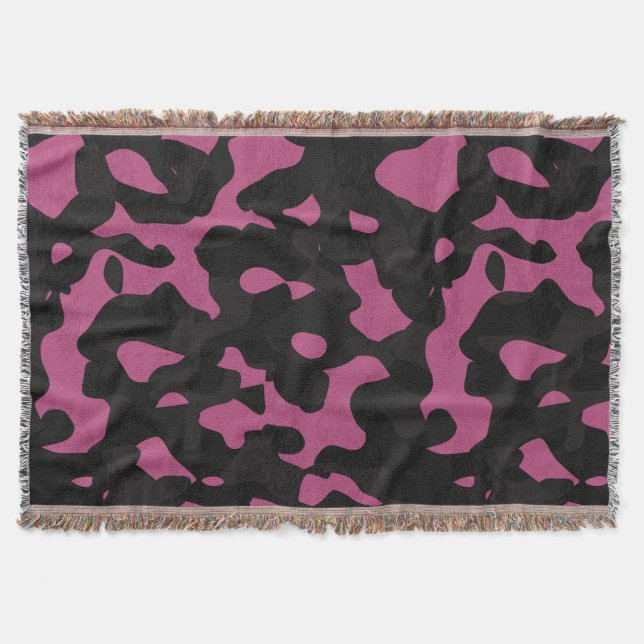 Manta  Textured pink and black camo abstract (Anverso)