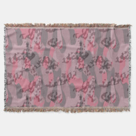 Manta textured pink and mauve Camo abstract