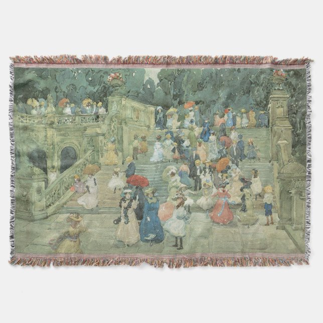 Manta The Mall, Central Park de Maurice Prendergast (Anverso)