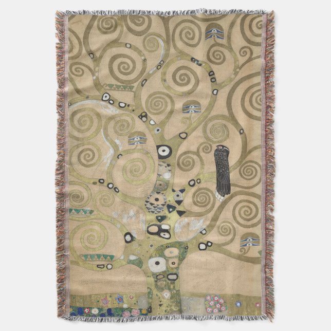 Manta The Tree of Life, Gustav Klimt OIl Painting  (Frente vertical)