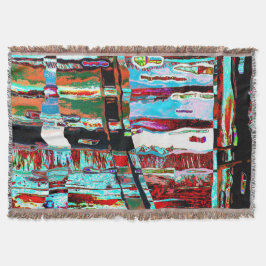 Manta Throw Blanket Collapse Reflection Abstract Design