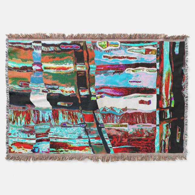 Manta Throw Blanket Collapse Reflection Abstract Design (Anverso)