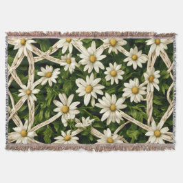 Manta Throw Blanket  Eternal Blossom Wicker Weave Throw