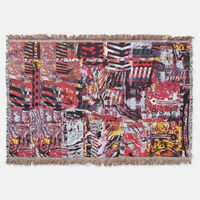 Manta Throw Blanket – Fragmented Pulse (Anverso)