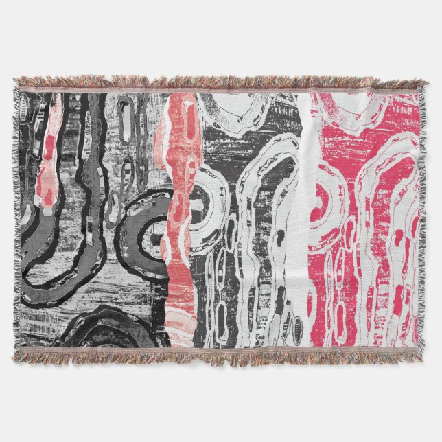 Manta Throw Blanket – Friction Lands Abstract Design (Anverso)