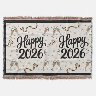 Manta Throw Blanket-Happy New Year 2026