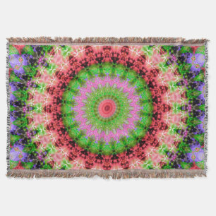 Manta Throw Blanket Mandala patrón redondo caleidoscopio