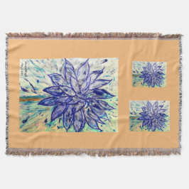 Manta Throw Blanket Rare Blue Dalhia