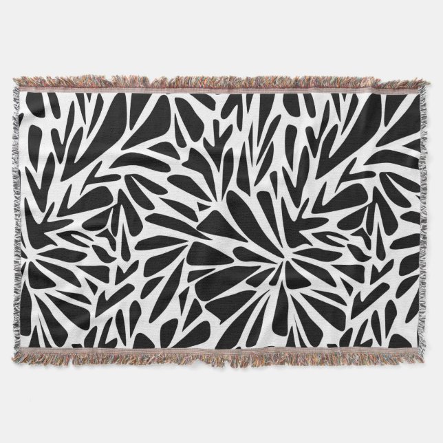 Manta Throw Blanket Resumen del monocromo moderno sin so (Anverso)