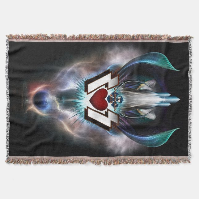 Manta Thunder Gods Rock Throw Blanket (Anverso)