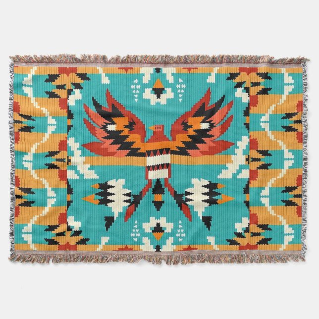 Manta Thunderbird Thunderbird Throw Blanket en el suroes (Anverso)