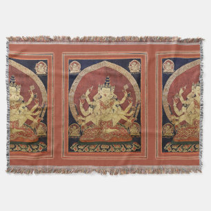Manta Tibetano Thangka de Guhyasamaja Akshobhyavajra