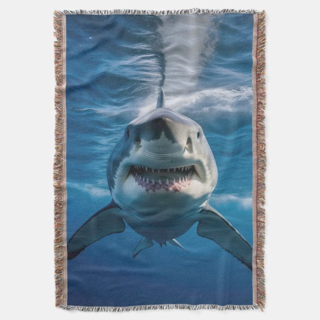 Manta Tiburón Blanco (Frente vertical)