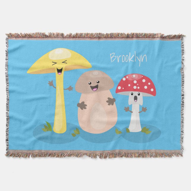 Manta Toadstool de hongos de hongo de kawaii (Anverso)