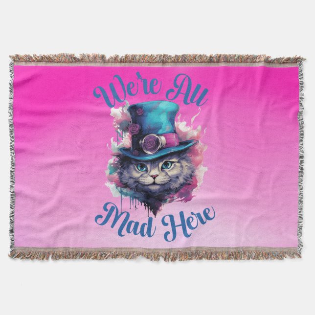 Manta Todos estamos locos aquí - Alicia inspirada en el  (Anverso)