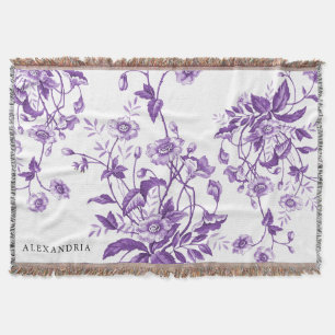 Manta Toile Francés Antiguo Morado Personalizado