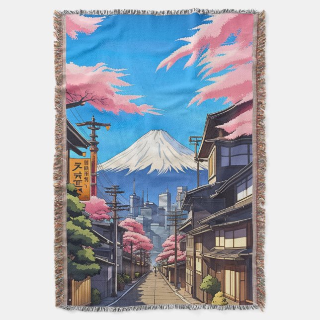 Manta Tokio Mt Fuji  (Frente vertical)