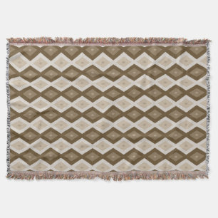 Manta Tonos de patrón de diamante marrón