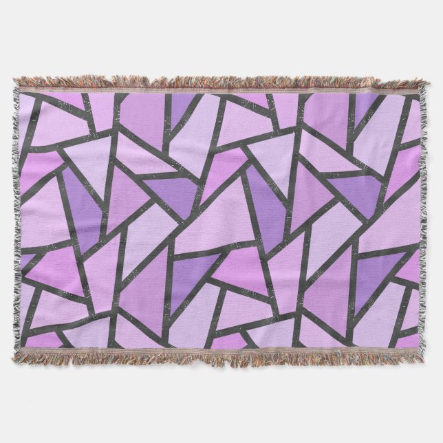 Manta Tonos de vidrio manchado de lilas (Anverso)