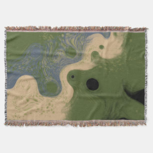Manta Topografía musgosa abstracta moderna