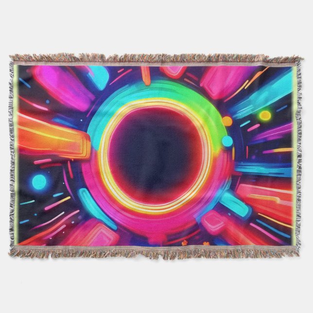 Manta Tórtice de neón de arte de luz (Anverso)