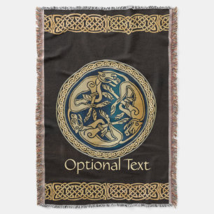 Manta Tradición de Knotwork de Lobo Celta