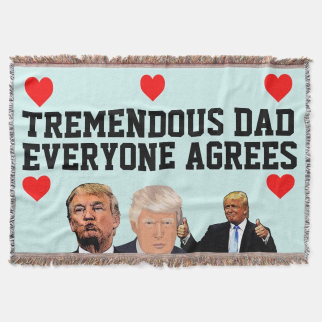 MANTA TREMENDO DAD DONALD TRUMP LANZA BLANKET (Anverso)