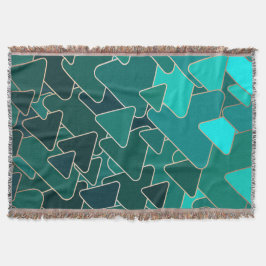 Manta Triángulo Verde azulado geométrico moderno