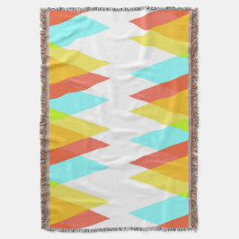 Manta Triángulos amarillos, rojos y azules cadetes