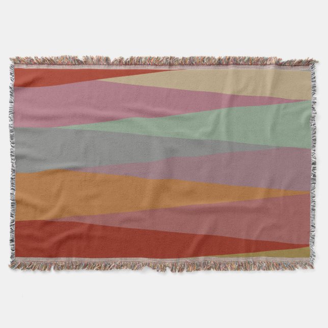 Manta Triángulos coloridos modernos de mediados del sigl (Anverso)