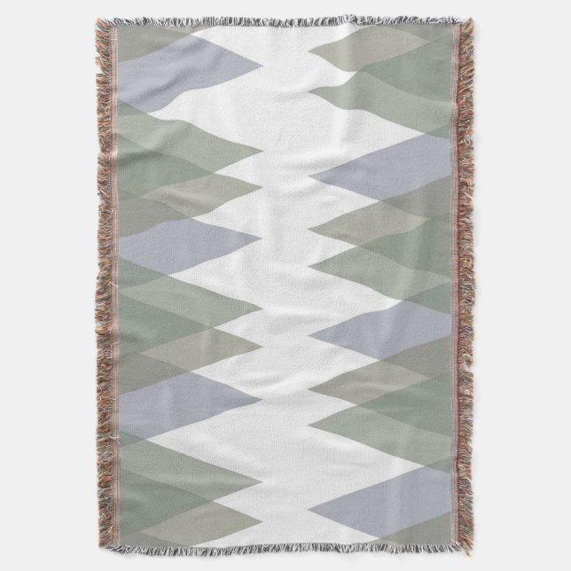 Manta Triángulos de Khaki (Frente vertical)