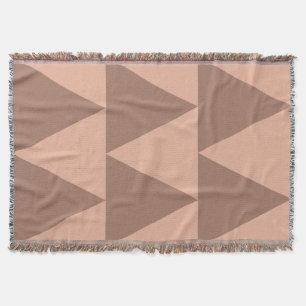 Manta Triángulos geométricos grandes Mocha Mousse Dusty