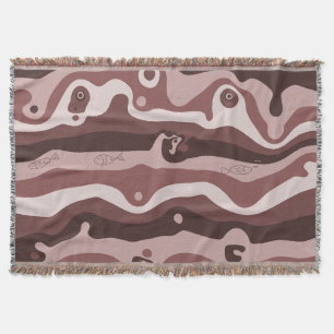 Manta tribal abstracta de tonos terrosos para lanz
