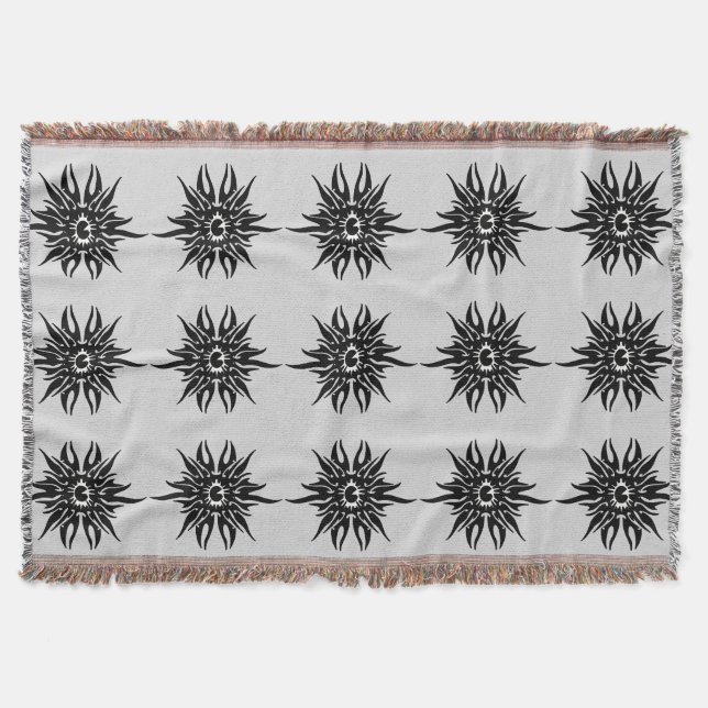 Manta Tribal Eye Throw Blanket (Anverso)