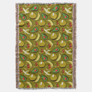 Manta Tropical fruit seamless pattern yellow