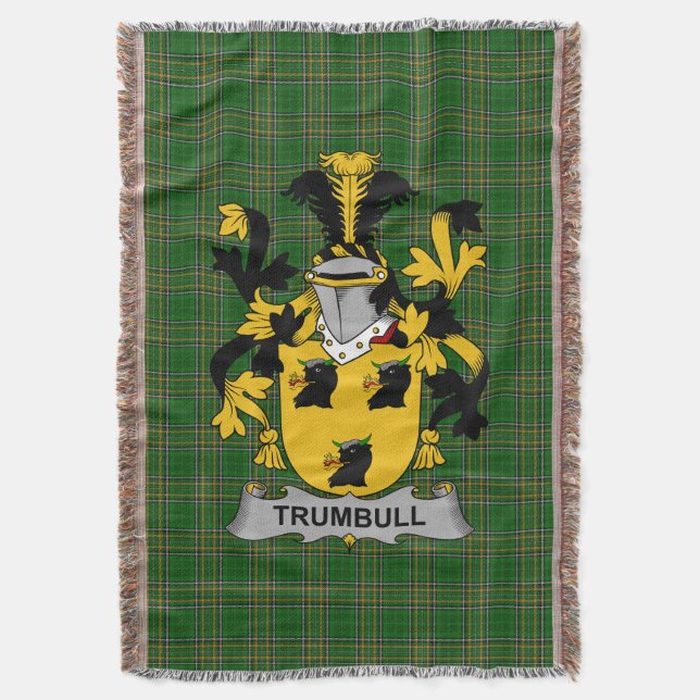 Manta Trumbull irlandés o el escudo de armas de Turnbull (Frente vertical)