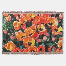Manta Tulipanes rojos brillantes de Estambul