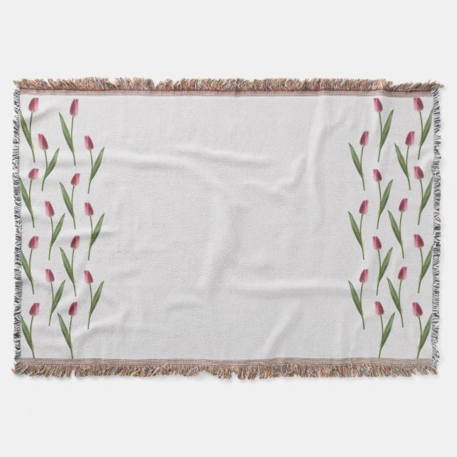 Manta Tulipanes rosados en el lateral (Anverso)